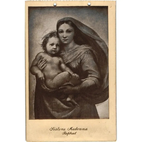 Sistine Madonna Raphael Postcard - Picture 1 of 2